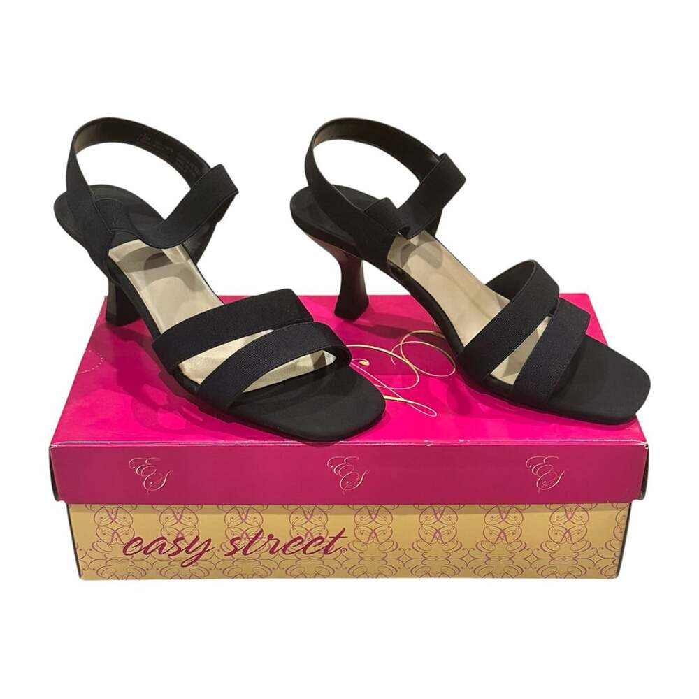 Easy Street Black Heeled Sandals Size Women’s 7.5 M Black